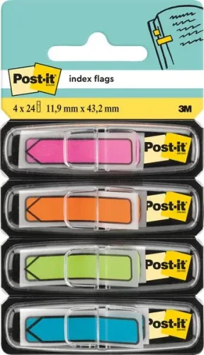 Post-it, POST-IT Index Pfeile 684-ARR4 neon 4-farbig ass./4x24 Blatt