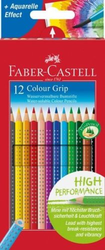Faber-Castell, FABER-CASTELL Farbstifte Colour GRIP 112412 12 Farben