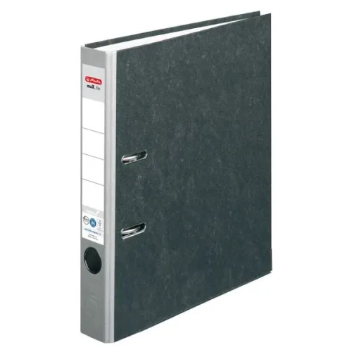 herlitz, herlitz Ordner maX.file nature, DIN A4, Rückenbreite 50 mm, grau