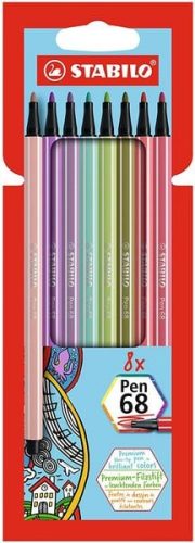 STABILO, STABILO Fasermaler Pen 68 1.0mm 68/8-02 ass. 8 St&uuml;ck