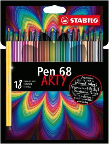 Stabilo, STABILO® Filzstift STABILO® Pen 68 ARTY 18er im Kartonetui
