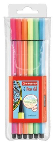STABILO, STABILO Fasermaler Pen 68 1mm 6806-1 6 Farben neon