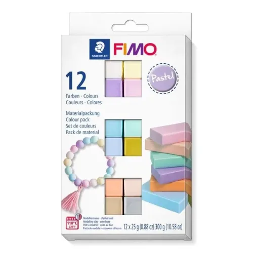 FIMO, FIMO Modellierset soft 12x25g 8023C12-3 pastel