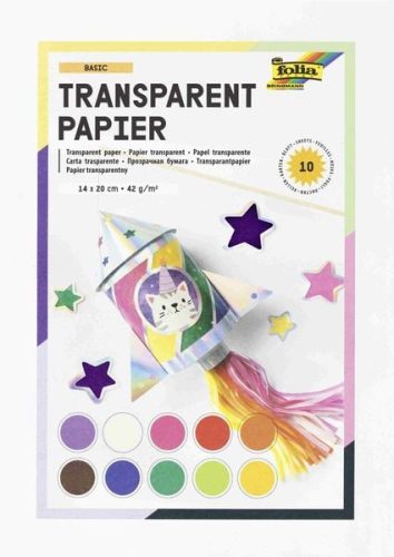 Folia, Folia Bastelpapier Farbig Assortiert Transparentpapier 42 g/m² 800 25 Stück à 10 Blatt