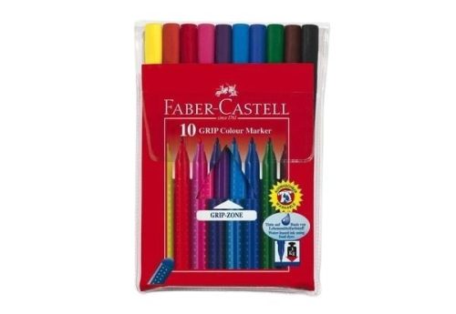 Faber-Castell, FABER-CASTELL Grip Colours 155310 10 Farben, Etui