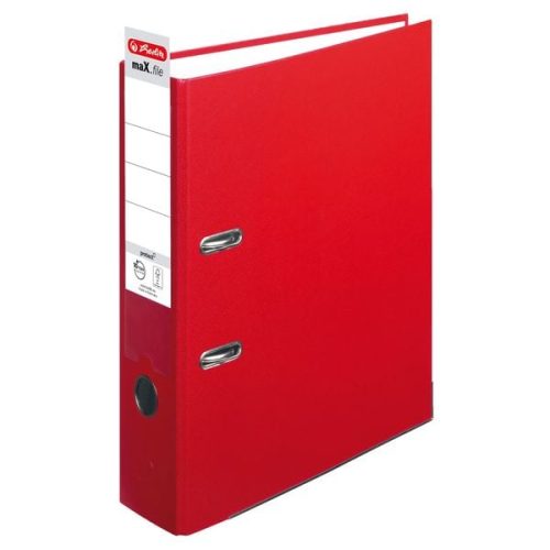 herlitz, herlitz maX.file Ordner DIN A4 80 mm Rot 2 Ringe Pappkarton, PP (Polypropylen) Texturiert Hochformat