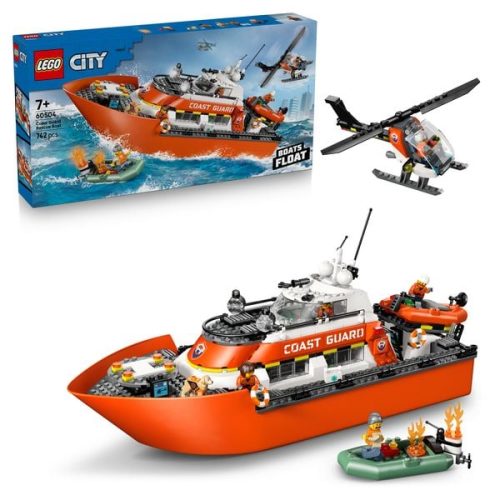 LEGO, LEGO® - 60504 Rettungsboot der Küstenwache mit Hubschrauber, Multicolor