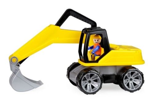 Simm, LENA® 04411EC - Truxx, Bagger mit Spielfigur, gelb, L/B/H 36x15x22 cm