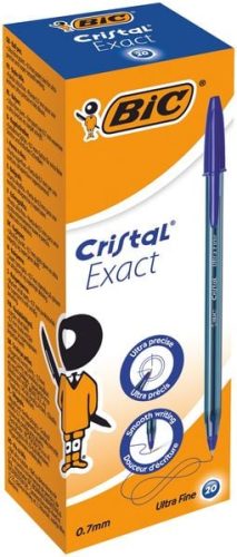 BIC, BIC Cristal Exact Kugelschreiber Blau Extra Fein 0.28 mm 20 Stück