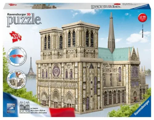 Ravensburger Verlag GmbH, 3D Puzzle Ravensburger Notre Dame de Paris 216 Teile