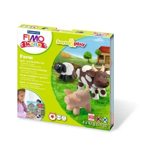 FIMO, FIMO form&play 4x42g 803401LY Set Farm