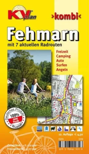 Kommunalverlag Tacken, Fehmarn, KVplan, Radkarte/Freizeitkarte/Stadtplan, 1:27.500 / 1:12.500