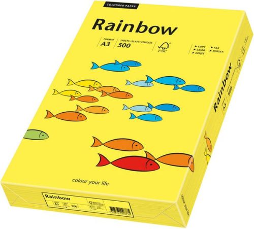 Papyrus, PAPYRUS Rainbow Papier FSC A3 88042322 mittelgelb, 80g 500 Blatt