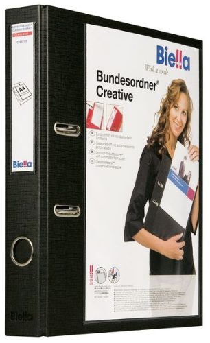 Biella, BIELLA Bundesordner Creative 4cm 103424.02 schwarz, mit Sichttasche A4