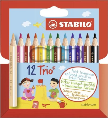 STABILO, STABILO Trio dick kurz Farbstifte 205/1201 Etui 12 St&uuml;ck