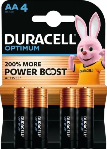 DURACELL, Duracell - Optimum, Alkaline-Bat.,4Stk, AA(LR6)
