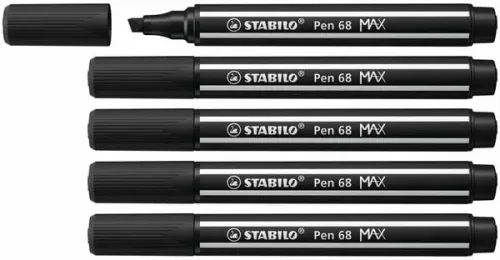 STABILO, STABILO Fasermaler Pen 68 MAX 2+5mm 768/46 schwarz