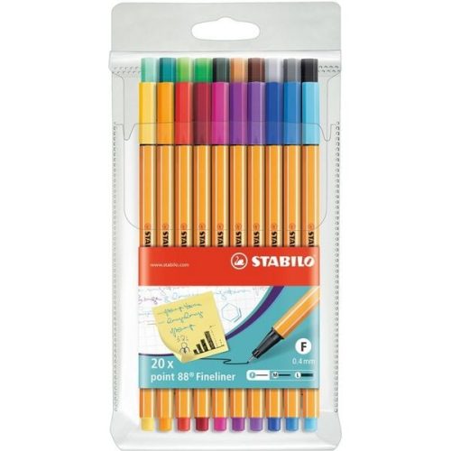 STABILO, STABILO Feinschreiber point 88 0.4mm 88/20 20 Farben ass.
