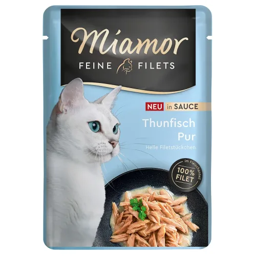 Miamor, Miamor Feine Filets in Sauce Thunfisch Pur, Nassfutter für Katzen (100g)