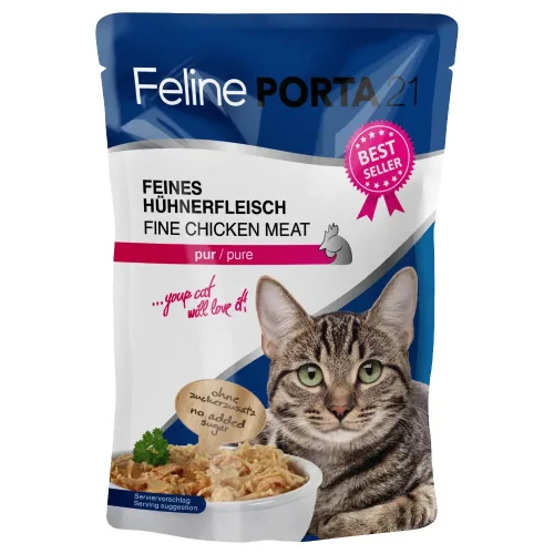 Porta 21, Sparpaket Feline Porta 21 Frischebeutel 24 x 100 g - Thunfisch mit Aloe