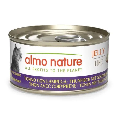 almo nature, Almo Nature HFC Jelly Thunfisch mit Goldmakrele, Nassfutter für Katzen (70g)