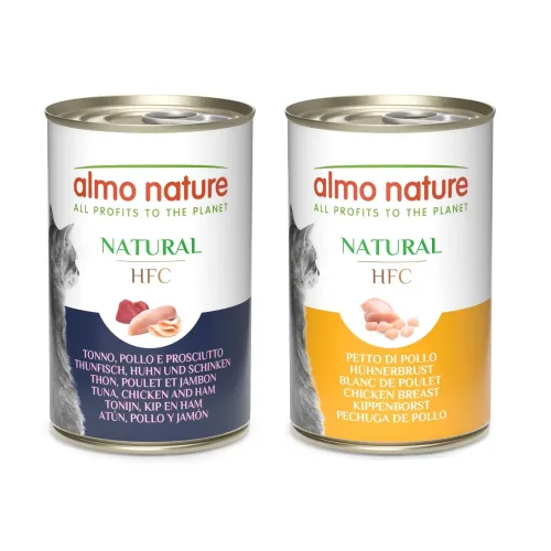 Almo Nature HFC, Almo Nature HFC Natural 6 x 140 g - Thunfisch, Huhn & Schinken