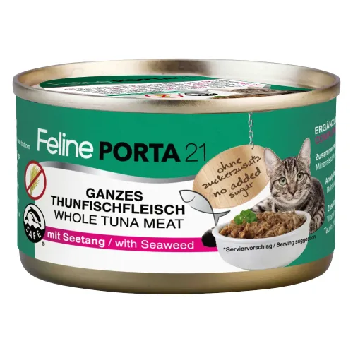 Porta 21, Feline Porta 21 Katzenfutter Sparpaket 48 x 90 g - Hühnerfleisch mit Aloe