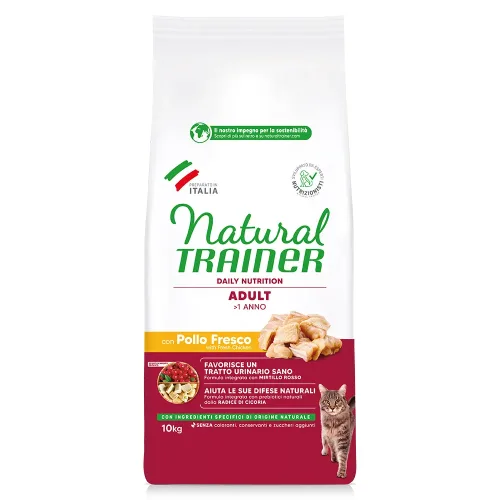 Natural Trainer, Natural Trainer Adult 10 kg + passendes Nassfutter 4 x 85 g gratis! - Huhn + Huhn
