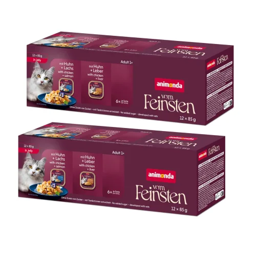Animonda Vom Feinsten, animonda Vom Feinsten Adult in Gelee 12 x 85 g - Mixpaket (2 Sorten)