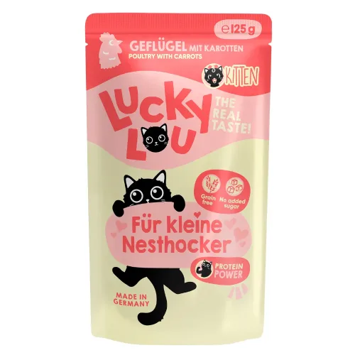 Lucky Lou Kitten 16 x 125 g - Geflügel