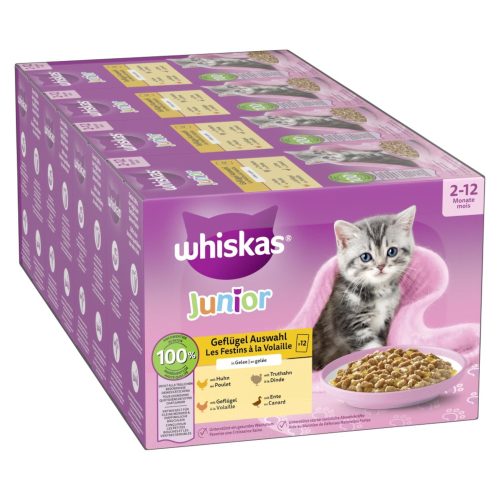 whiskas, Whiskas Multipack Junior Geflügel Auswahl in Gelee 12 x 85g