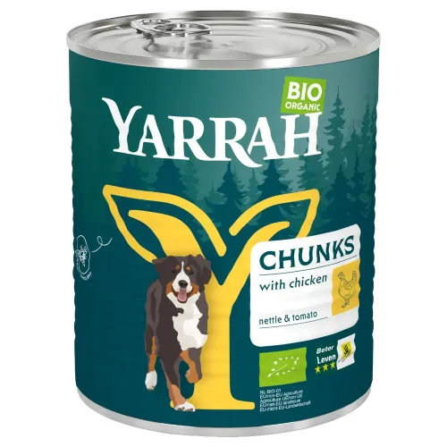 Yarrah, Sparpaket Yarrah Bio 12 x 820 g  - Bio-Rind mit Bio-Brennnesseln & Bio-Tomate in Sosse
