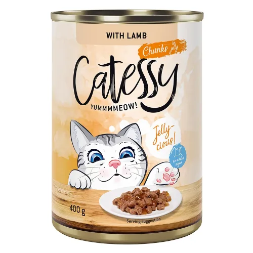 Catessy, Catessy Häppchen in Sauce oder Gelee 12 x 400 g - mit Lamm in Gelee