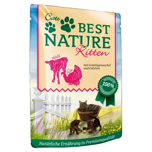 Best Nature, Best Nature Kitten 16 x 85 g - Pute & Kalb