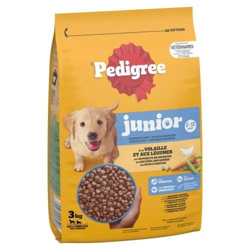 Pedigree, Pedigree Junior mit Geflügel und Gemüse 3kg