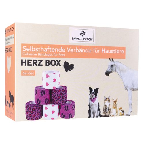 Paws & Patch, Paws & Patch selbsthaftende Verbände Herz-Box 6er Set