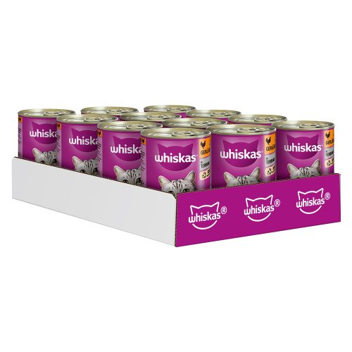 Whiskas 1+ Dosen 24 x 400 g - mit Geflügel in Terrine