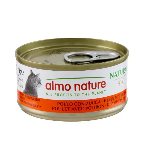 almo nature, Almo Nature HFC Natural Megapack Nassfutter für Katzen mit Huhn und Kürbis (6x70g)
