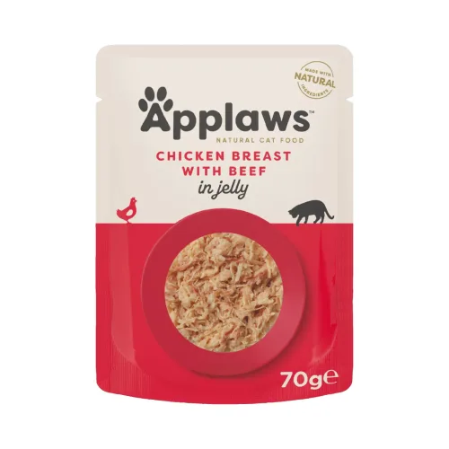Applaws, Applaws Nassfutter mit Huhn und Rind in Gelee (70g)