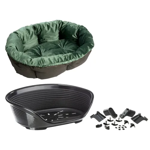 Ferplast, Überzug Samt grün für Ferplast Korb Siesta Deluxe (ohne Korb) - Grösse 8: L 85 x B 62 x H 28,5 cm