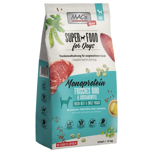 MACS, MAC's Dog Mono Adut Trockenfutter Rind 12 kg