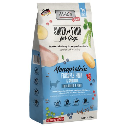 MACS, MAC's Dog Mono Adut Trockenfutter Huhn 12 kg
