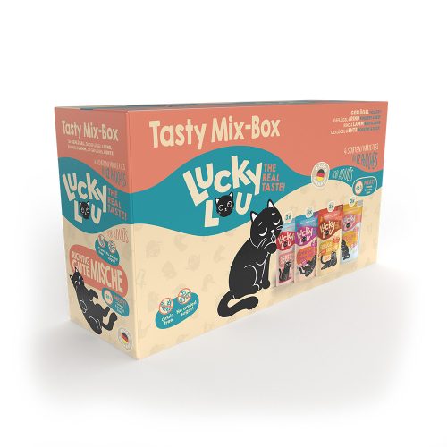 Lucky Lou, Lucky Lou Nassfutter Katze Adult Tasty Mix-Box 12x125 g