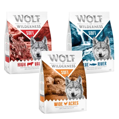 Wolf of Wilderness, Wolf of Wilderness "Soft - High Valley" Rind - getreidefrei - Sparpaket: 5 x 1 kg