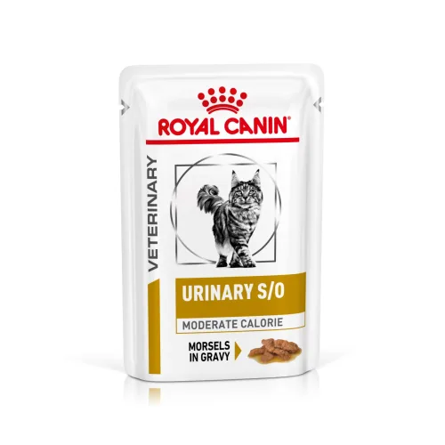 Royal Canin Veterinary Feline Urinary S/O Moderate Calorie in Sosse - 12 x 85 g (Häppchen in Sosse)