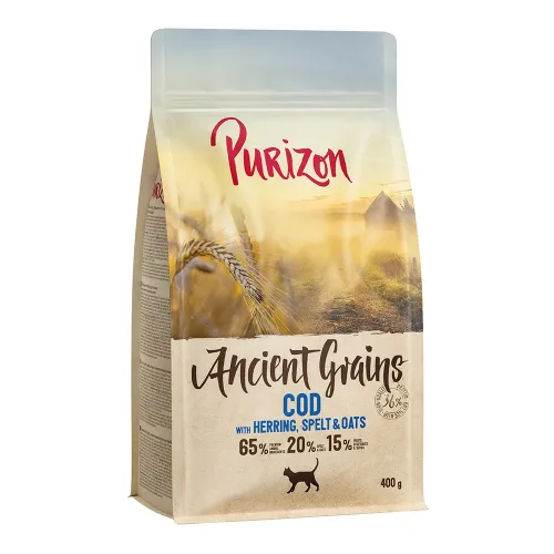 Purizon, Probiermix Purizon 2 x 400 g - Urgetreide-Mix: Adult Kabeljau + Sterilised Huhn mit Fisch
