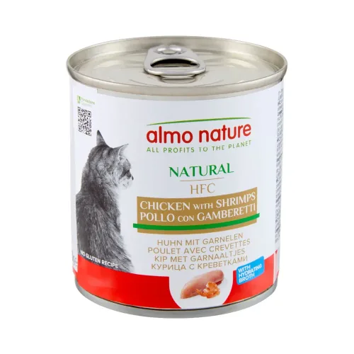 Almo Nature HFC, Sparpaket Almo Nature HFC Natural 12 x 280 g - Mixpaket 2 (Huhn & Lachs, Huhn & Garnelen)
