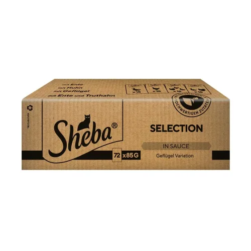 SHEBA, Sheba Portionsbeutel 72 x 85 g - Selection in Sauce Geflügel Variation