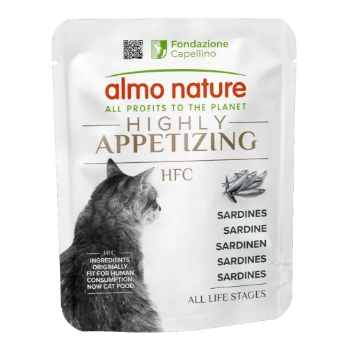 almo nature, Almo Nature HFC Highly Appetizing Sardinen, Nassfutter für Katzen (50g)