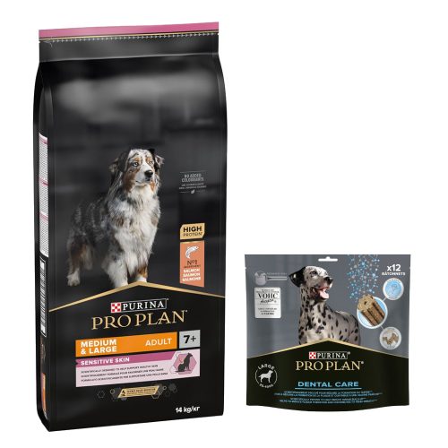 Pro Plan, PRO PLAN Adult Medium & Large 7+ Sensitive Skin Lachs 14 kg